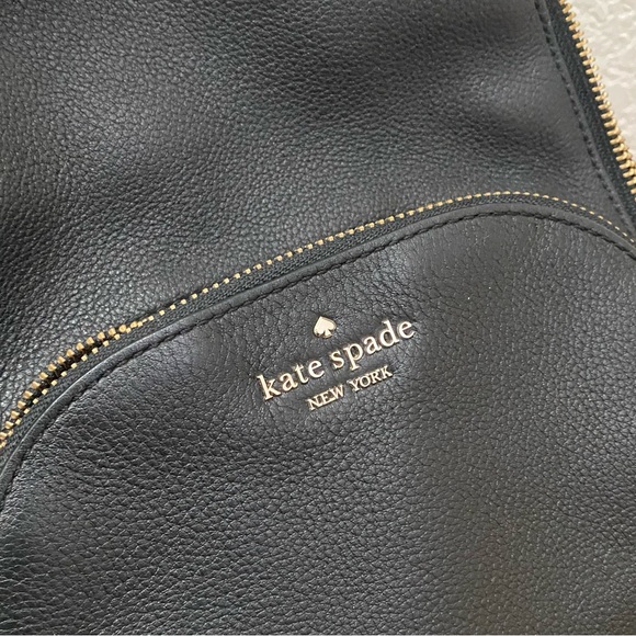 KATE SPADE Jackson Pebbled Leather Black Medium Backpack 9”X9”X4.5” - Picture 15 of 16